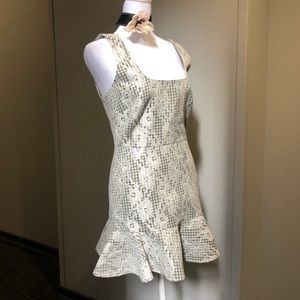 Veronica Beard | Lace & Gingham mini dress | Sz XS
